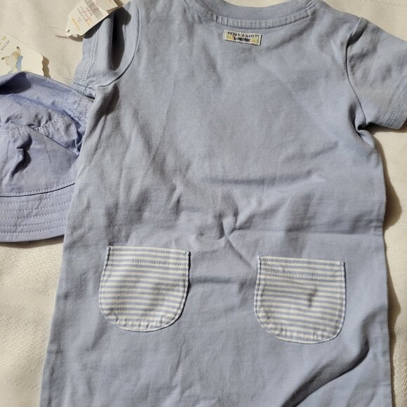 Gymboree Peter Rabbit 6-12 month Romper & Hat Set NWT. Mixed Bin Z31 - Picture 2 of 5